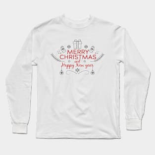 Merry Christmas - Red Design Long Sleeve T-Shirt